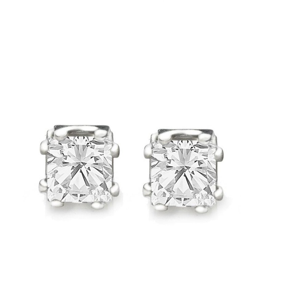 PRINCESS CUT Stud Earrings- 1 carat